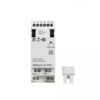 Eaton easyE4 module d'extension E/S pour automate, 4 entrées numériques, 4 sorties relais EASY-E4-AC-8RE1