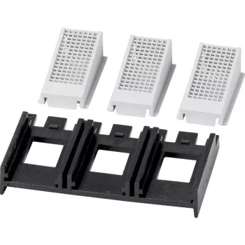 Eaton NZM1-XIPK capot de protection des doigts IP2X pour NZM1, PN1, N1, 3 pôles, noir/gris, 90 mm 266744
