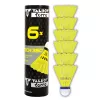 TALBOT TORRO Tech 350 Volant de badminton en nylon, vitesse moyenne, jaune/bleu 479103