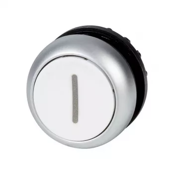 Eaton M22-D-W-X1 interrupteur à bouton-poussoir, noir/métallique/blanc 216611