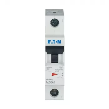 Eaton FAZ-C4/1 disjoncteur miniature type C, 1 pôle, 4 A, 10 kA, rail DIN 278553