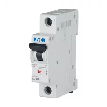 Eaton FAZ-C4/1 disjoncteur miniature type C, 1 pôle, 4 A, 10 kA, rail DIN 278553