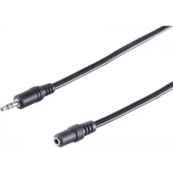 Câble d'extension audio SHIVERPEAKS, jack 3,5 mm mâle vers femelle, 2,5 m, noir