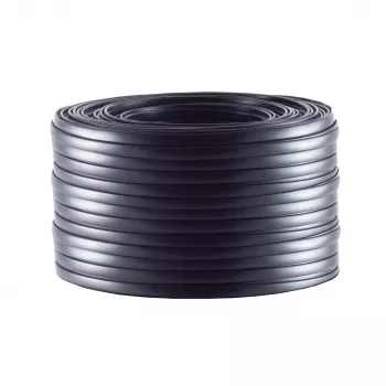 Câble téléphonique plat 4 conducteurs Helos, AWG28, noir, 25 m (76106-25)