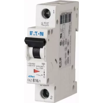 Disjoncteur miniature Eaton FAZ-C1/1 type C, 1 A, 1 pôle, 10 kA, rail DIN 278546