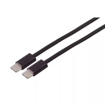 Câble de charge USB-C vers USB-C S CONN MAXIMUM CONNECTIVITY, 240W, USB 2.0, textile tressé, 1 m, noir 14-22025
