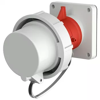 Prise encastrable MENNEKES 32A 5p 6h 400V IP67 rouge 1254