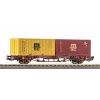 Wagon porte-conteneurs PIKO 27750 DC, DB AG, époque VI, Sgns 80', 2x conteneurs 40ft, H0