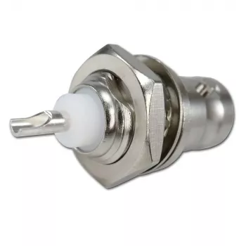 Telegärtner embase femelle BNC à traversée de cloison 50 Ohm, conducteur intérieur argenté, UG-1094/U (J01001B0615Z)
