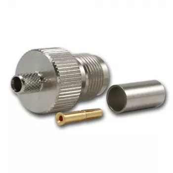 Connecteur femelle TNC TELEGÄRTNER pour RG-58, 50 Ohm, sertir/souder, DC-11 GHz