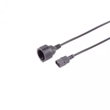 Câble adaptateur IEC C14 vers CEE 7/3 S CONN MAXIMUM CONNECTIVITY, 1mm², UPS, 0,3m 09-07305