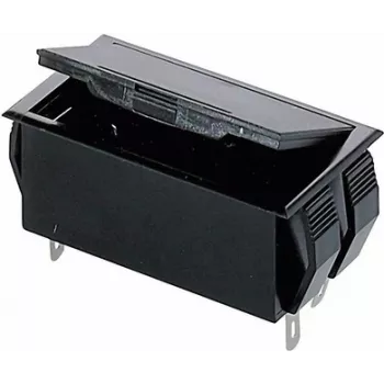 Support de piles Bopla pour 2 piles AA (Mignon), connecteur 9 V, pattes à souder, 65 x 37 x 21,5 mm, noir 46300000