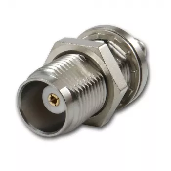 Adaptateur coaxial femelle TNC vers femelle SMA Telegärtner, 50 ohms, DC-6 GHz, nickel/or J01019A0028