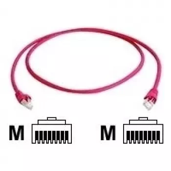 Câble de raccordement réseau croisé RJ45 TELEGÄRTNER CAT 6A S/FTP 0,5 m rouge sans halogène ignifuge L00000A0118