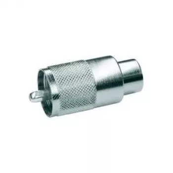Fiche de câble UHF PL259 Telegärtner pour RG-213/U, isolation PTFE, laiton nickelé, lot de 5 J01040B0602