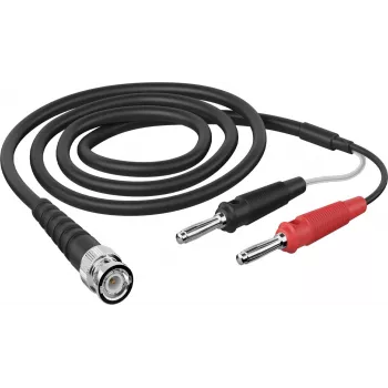 Câble de mesure coaxial Telegärtner L00010A1845, 1 m, BNC vers double banane, noir