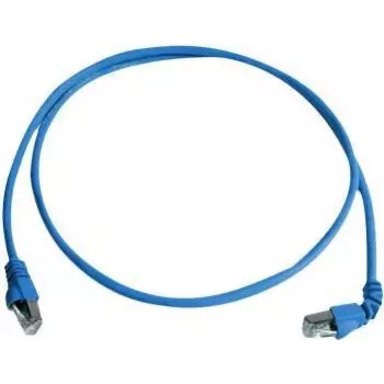 Câble patch RJ45 CAT 6a S/FTP Telegärtner 100008016, 0,5 m, bleu, ignifuge, avec protection anti-pliure