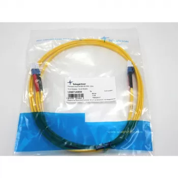 Câble patch fibre optique duplex monomode OS2 TELEGÄRTNER LC vers LC, 2 m, jaune L00871A0003