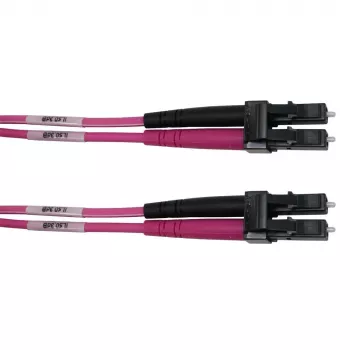 Câble patch fibre optique Telegärtner 1 m LC vers LC OM4 multimode, violet