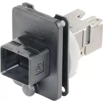 Ensemble coupleur RJ45 à bride TELEGÄRTNER J80020A0005 variante 4, 8P8C, Cat.6A, blindé, noir