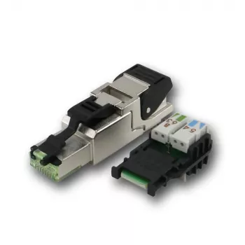 Connecteur RJ45 blindé à confectionner sur site TELEGÄRTNER DataVoice Office Cat.6A, 5-9 mm J00026A2003