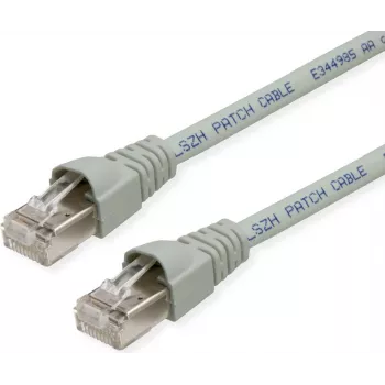 Câble patch TEGA Cat.6A IEC MP8 FS 500 LSZH TELEGÄRTNER, 7 m, gris L00004A0093