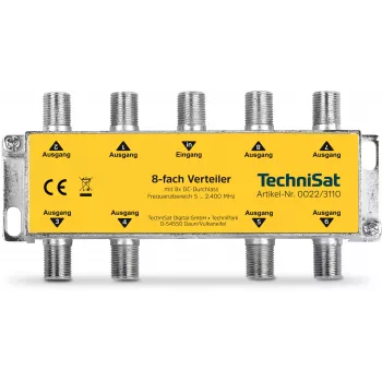 TechniSat 8-Way Splitter with DC Pass-Through, No Diode Decoupling (0022/3110)