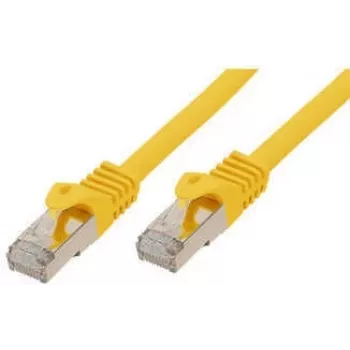 Câble patch standard S CONN Cat. 6A avec câble brut Cat.7 S/FTP double blindage sans halogène, jaune, 50,0 m 16675550Y