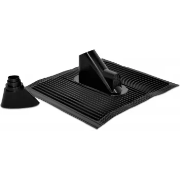 TechniSat Alu Roof Tile Set, Black with Rubber Grommet (0000/1718)