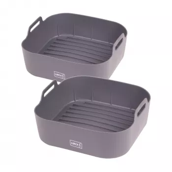 Ensemble de 2 moules à pâtisserie en silicone LURCH pour friteuse à air chaud 17 x 17 cm 00070205