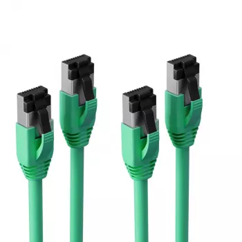 Câble de raccordement S CONN MAXIMUM CONNECTIVITY S/CONN Basic Cat. 8.1 F/FTP PIMF LSZH, vert, 10,0 m, lot de 2 (SC08-41073-2)
