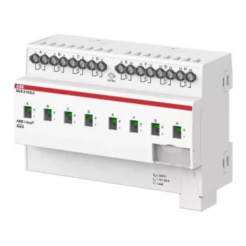Actionneur de commutation 8 voies ABB SA/S8.16.6.2 16A charge C, rail DIN, KNX 2CDG110271R0011
