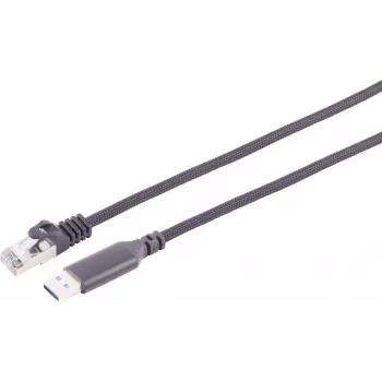 Câble adaptateur USB 3.0 vers Gigabit Ethernet S CONN MAXIMUM CONNECTIVITY, 15 m, noir 14-52085