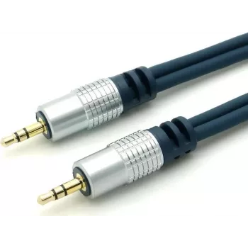 Câble audio stéréo HOME-CINEMA Premium 3,5 mm 1,5 m métal chromé plaqué or 30812MHQ
