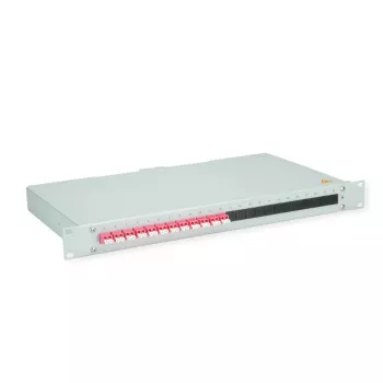 Boîte d'épissure fibre optique Telegärtner TG 19 1U Basis eco, 12x LC-Duplex, 24x LC-Pigtails, OM4 50/125µm 100131016