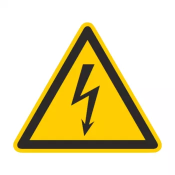 CIMCO 182720 panneau d'avertissement tension électrique 100x100x1 mm jaune/noir