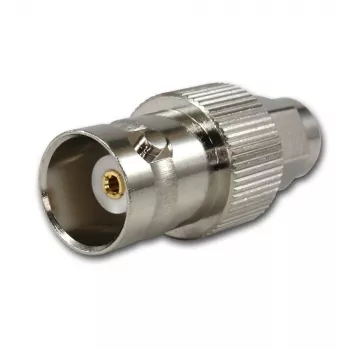 Adaptateur coaxial RF Telegärtner BNC femelle vers SMA mâle, 50 Ohm, DC-4 GHz, laiton nickelé, J01008A0025