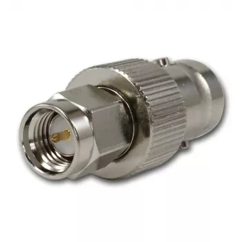 Adaptateur coaxial RF Telegärtner BNC femelle vers SMA mâle, 50 Ohm, DC-4 GHz, laiton nickelé, J01008A0025