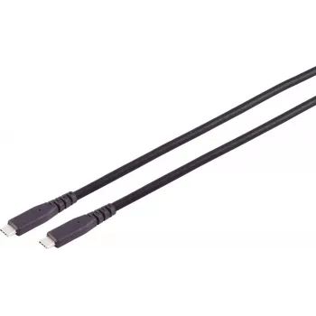 Câble USB-C vers USB-C S CONN MAXIMUM CONNECTIVITY 3.2 Gen 2x2 2,5 m TPE noir 13-57255