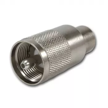 Fiche UHF Telegärtner PL259/6 pour RG-58 C/U & RG-59 B/U, isolation PTFE, corps nickelé, contact argenté, lot de 5 (J01040B0604)
