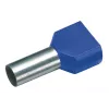 Embout de fil double Cimco 187740 2,5 mm² partiellement isolé bleu 100 pièces