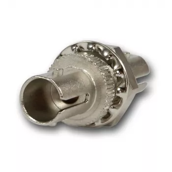 Coupleur ST multimode simplex Telegärtner avec manchon en bronze phosphoreux, boîtier métallique, montage à un trou, Z64 J08011A0003