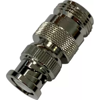 Adaptateur coaxial BNC mâle vers N femelle Wittenberg Antennen 103507, 50 Ohm, laiton nickelé
