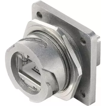 Telegärtner STX V1 ensemble de bride RJ45 métal variante 1 coupleur, montage sur panneau 8P8C J80020A0001