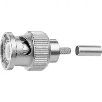 Connecteur mâle BNC à sertir Telegärtner 75 ohms série Professional pour câbles coaxiaux J01002A0073