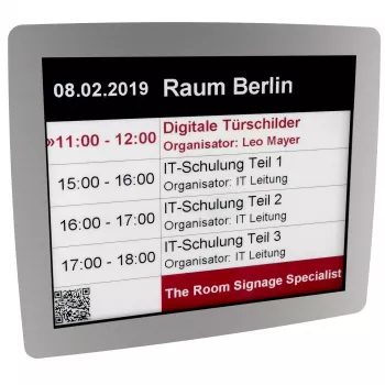 Panneau de porte E-Ink Kindermann Doorsign 12,2 avec cadre en acier inoxydable 5002000621