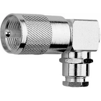 Fiche UHF coudée Telegärtner pour RG-58C/U, RG-223/U, RG-141 A/U, RG-142 B/U (J01040B1201)