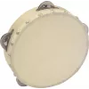 DIMAVERY DTH-704 tambourin 18 cm bois naturel avec cymbalettes en acier 26053174