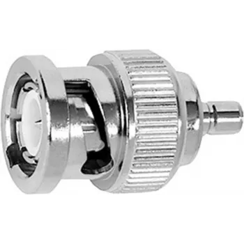TELEGÄRTNER adaptateur coaxial mâle BNC vers mâle SMB, 50 ohms, laiton nickelé, J01008G0038
