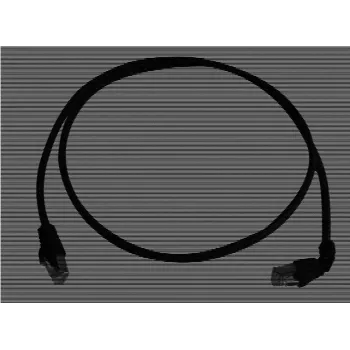 Telegärtner câble patch CAT 6A, 1x90° coudé, S/FTP, LSZH, noir, 3,0 m L00002A0175